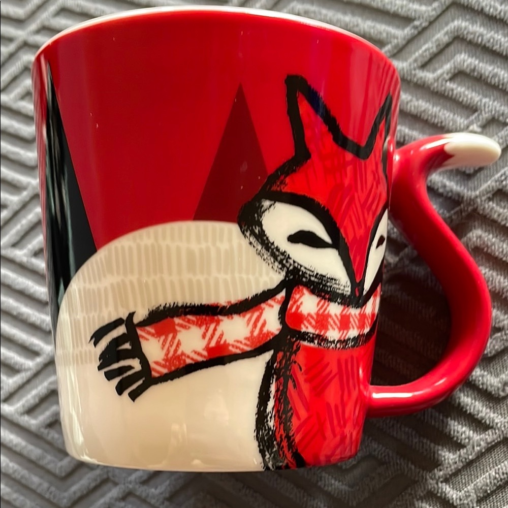 Starbucks Red and White Fox Mug Dining Essential